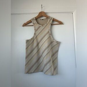 Free People Women’s Sidelines Diagonal Stripe Tank Size Small Boho Tank